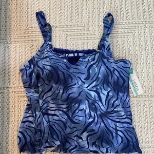 Sunsets Escape Sadie Tankini Swim Top - Size 22W - Sumatra Print